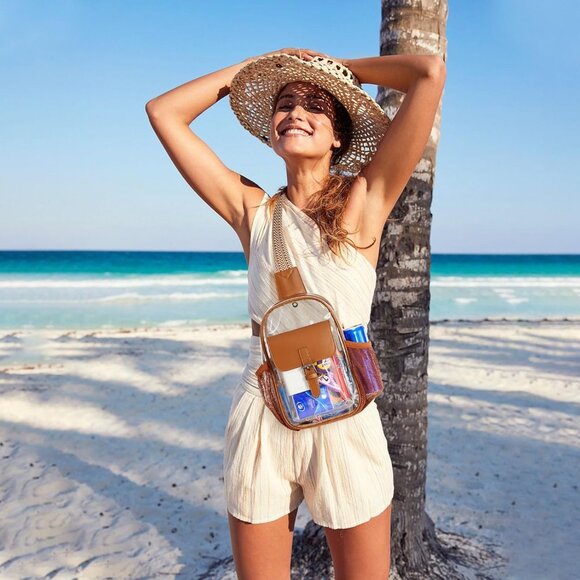 Clear Crossbody Bag Women Stadium Concert Sports Waterproof Eco-Friendly - Picture 2 of 9